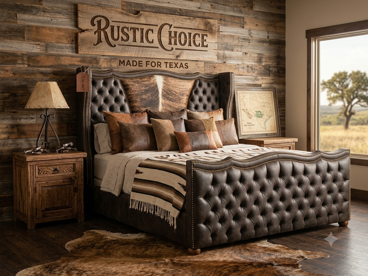 The Maverick Cowhide Bed