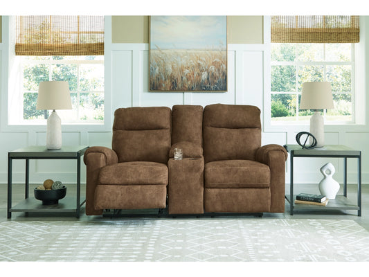 Edenwold Manual Reclining Loveseat with Console - Brindle