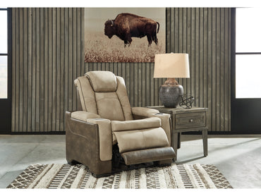 Next-Gen DuraPella Performance Fabric Dual Power Recliner - Sand