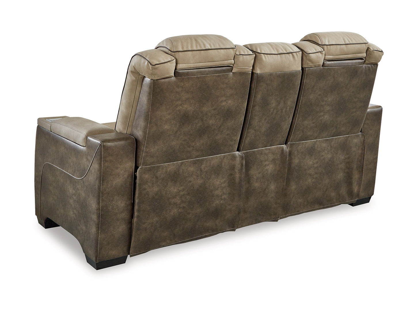 Next-Gen DuraPella Performance Fabric Dual Power Reclining Loveseat with Console - Sand