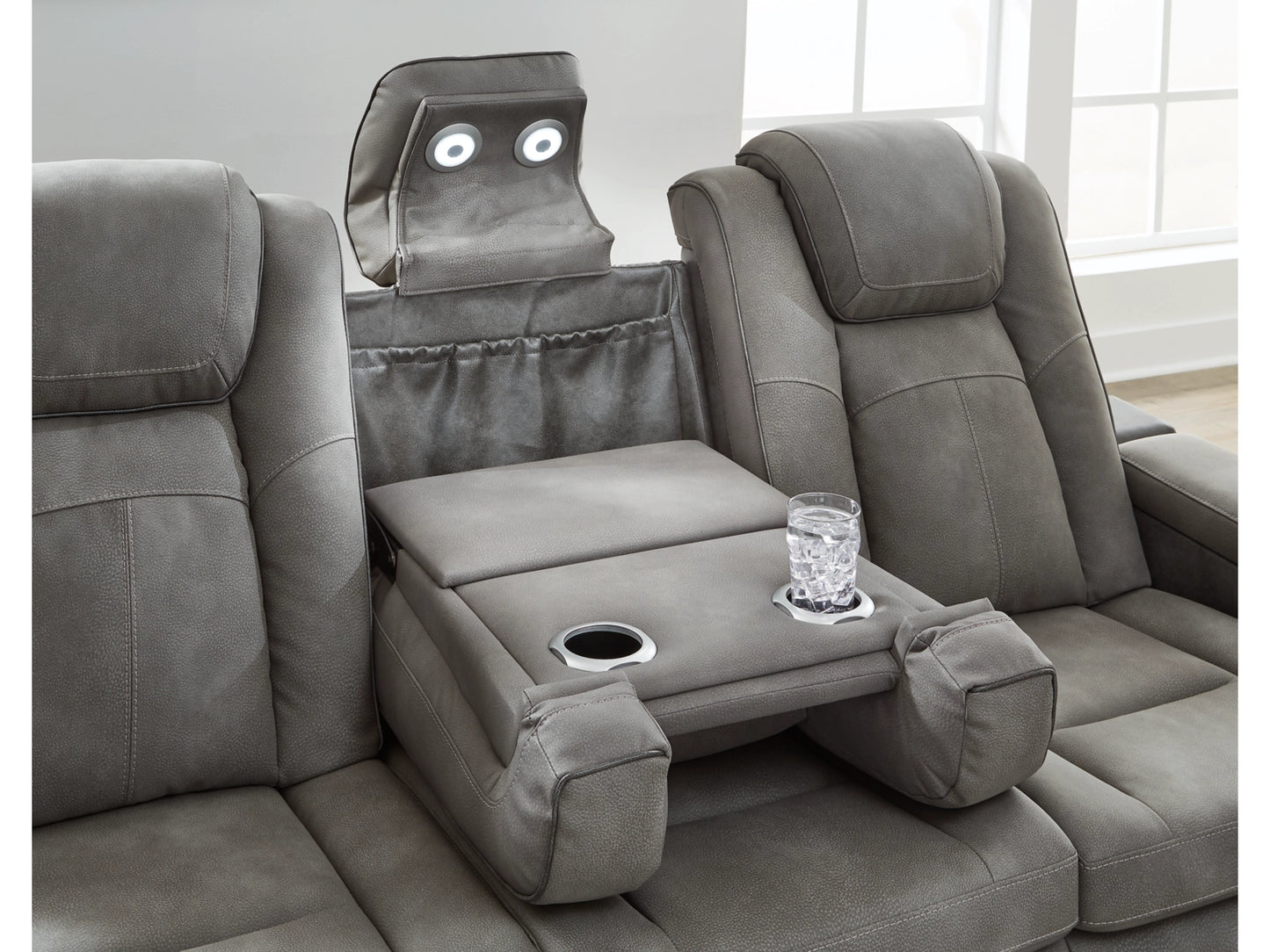 Next-Gen DuraPella Performance Fabric Dual Power Reclining Sofa - Slate