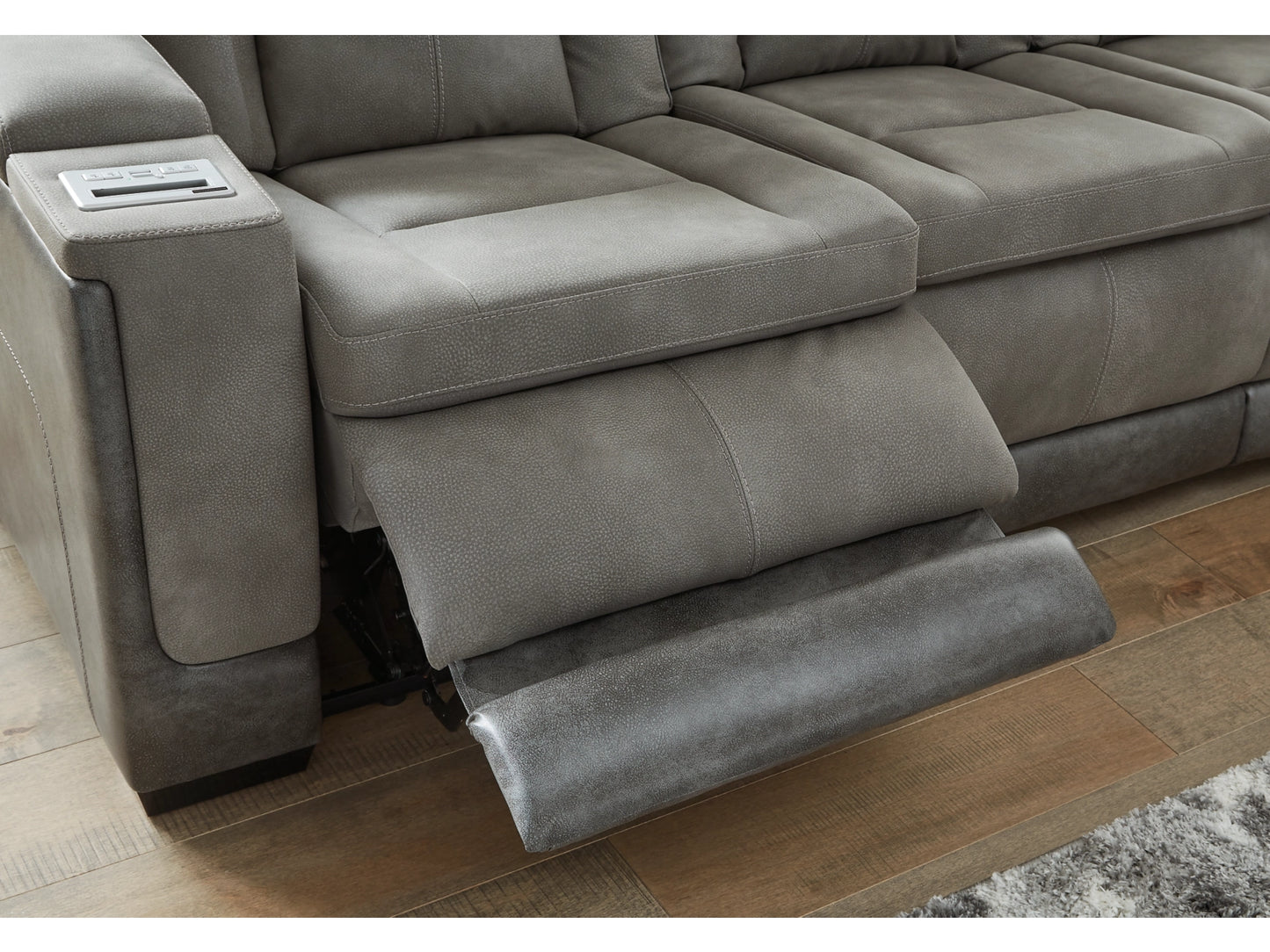 Next-Gen DuraPella Performance Fabric Dual Power Reclining Sofa - Slate