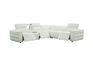 Holly Power Reclining Corner Sectional (White)
