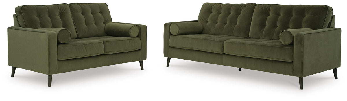Reveon Lakes 2-Piece Sofa and Loveseat - Olive