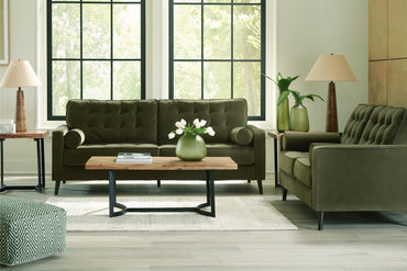 Reveon Lakes 2-Piece Sofa and Loveseat - Olive