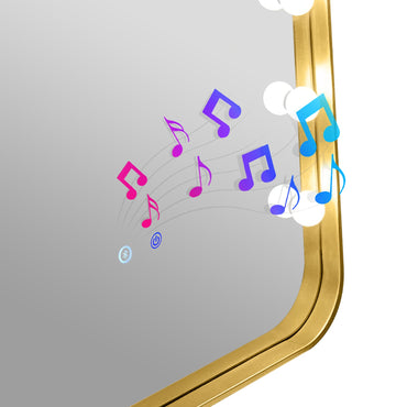 Hollywood 2 (Gold) Floor Mirror