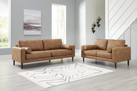 Telora 2-Piece Sofa and Loveseat - Caramel