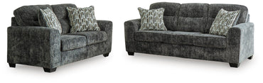 Lonoke 2-Piece Sofa and Loveseat - Gunmetal