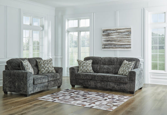 Lonoke 2-Piece Sofa and Loveseat - Gunmetal