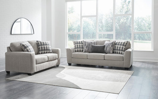 Avenal Park 2-Piece Sofa and Loveseat - Flannel