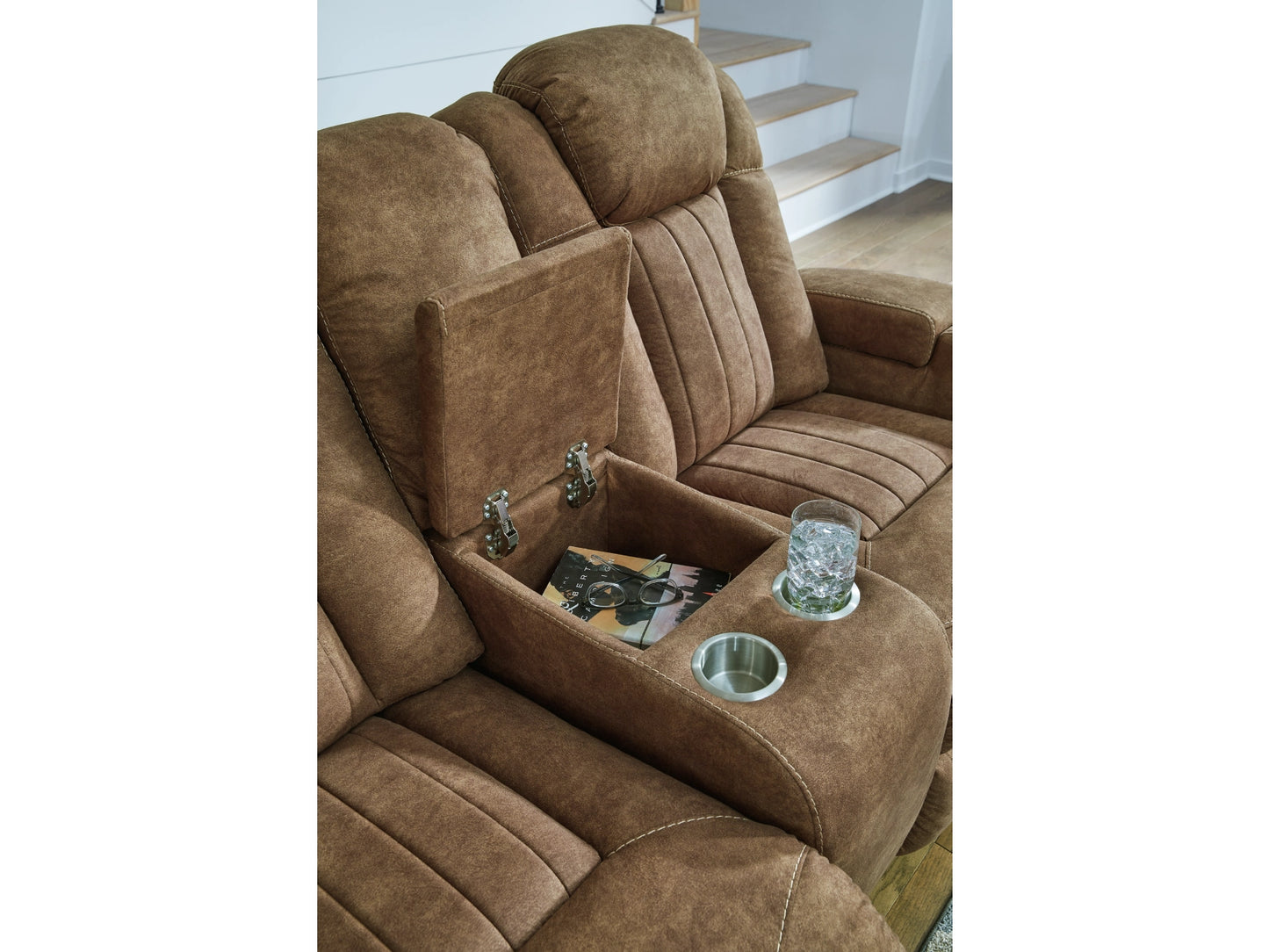 Wolfridge Dual Power Reclining Loveseat - Brindle