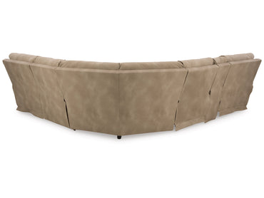 Next-Gen DuraPella Performance Fabric 6-Piece Dual Power Reclining Modular Sectional with Console - Sand