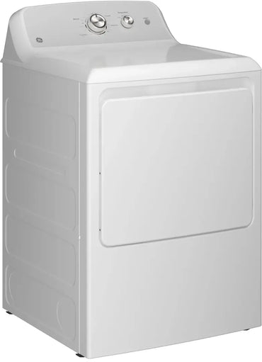 GE - 7.2 Cu. Ft. Electric Dryer with Long Venting up to 120 Ft - White with Silver Matte