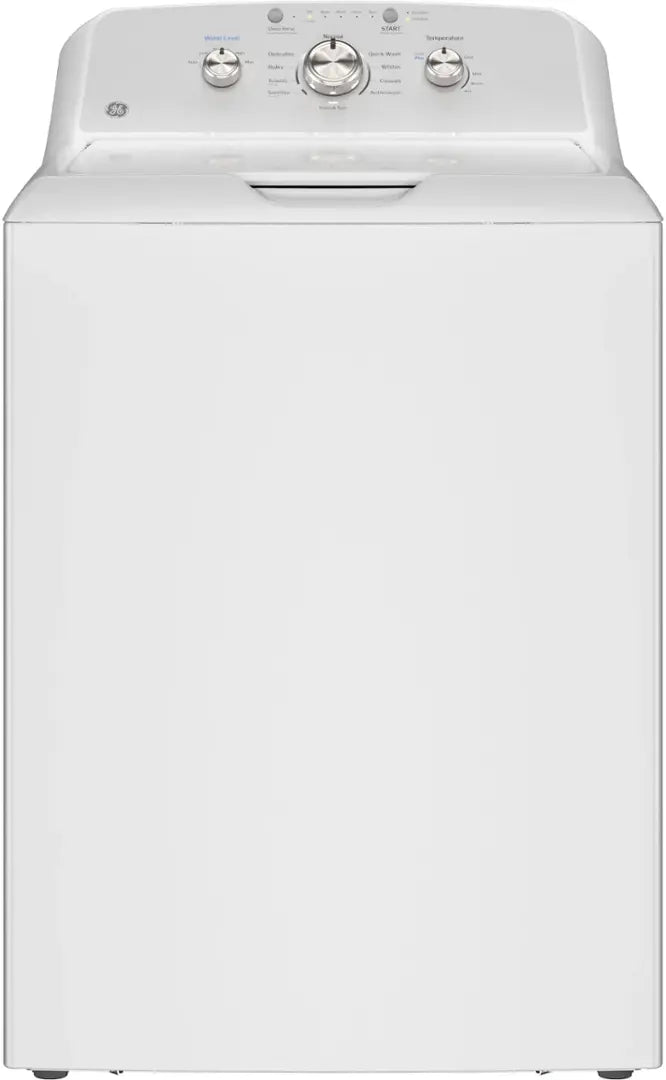 GE - 4.3 Cu. Ft. High-Efficiency Top Load Washer with Cold Plus - White with Silver Matte