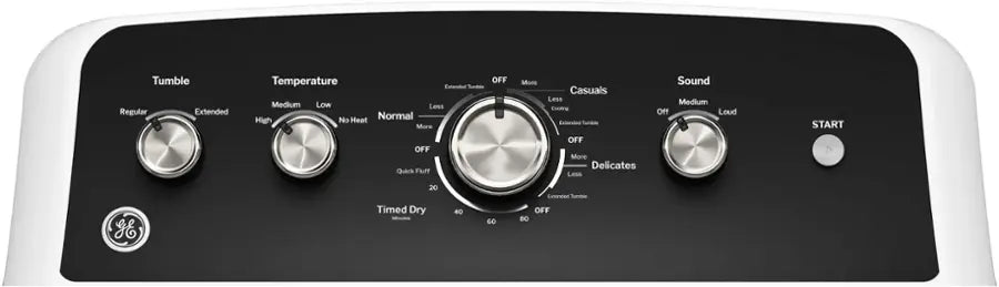 GE - 7.2 Cu. Ft. Electric Dryer with Long Venting up to 120 Ft - White with Matte Black