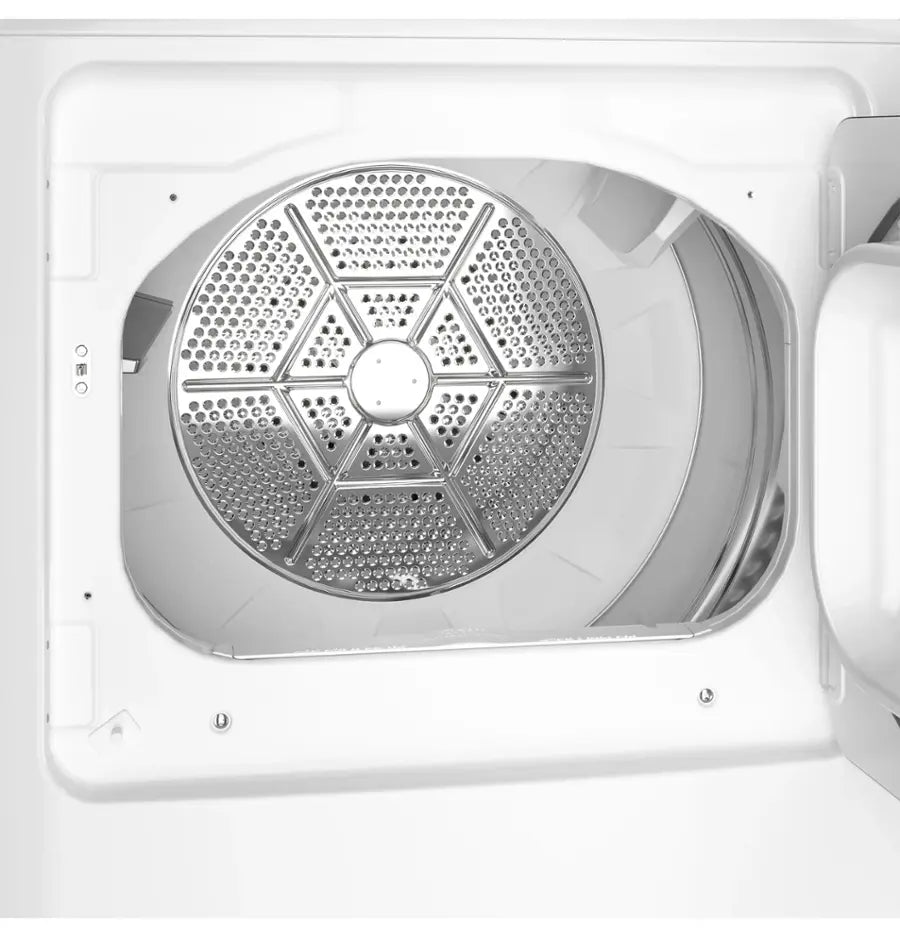 GE - 7.2 Cu. Ft. Gas Dryer with Long Venting up to 120 Ft - White with Silver Matte