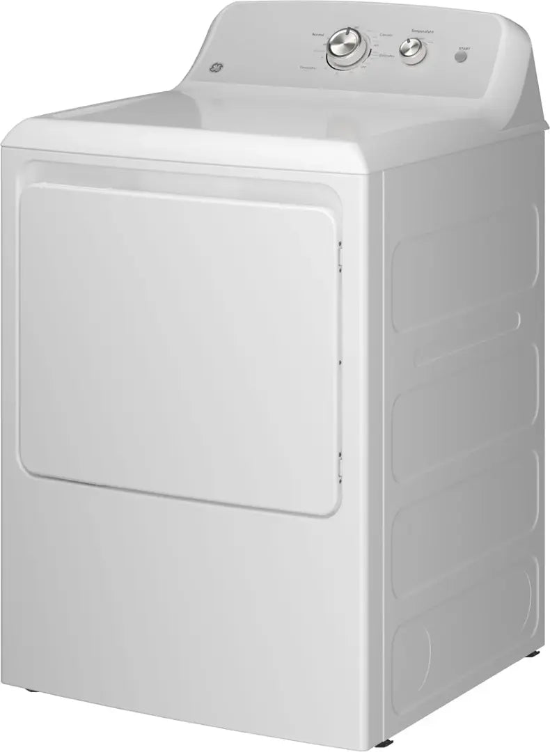 GE - 7.2 Cu. Ft. Gas Dryer with Long Venting up to 120 Ft - White with Silver Matte