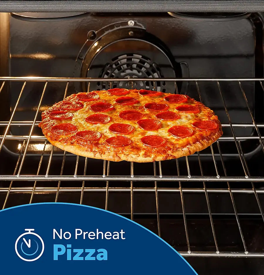 GE - 5.3 Cu. Ft. Freestanding Gas Convection Range with Steam Cleaning and EasyWash Oven Tray - Stainless Steel