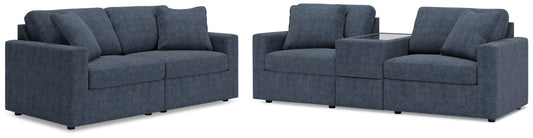 Modmax 2-Piece Modular Sofa and Loveseat - Ink