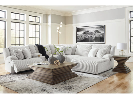 Top Tier 6-Piece Manual Reclining Modular Sectional with Chaise and Console - Alloy