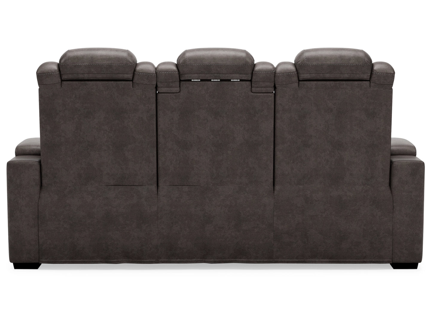 HyllMont Dual Power Reclining Sofa - Gray