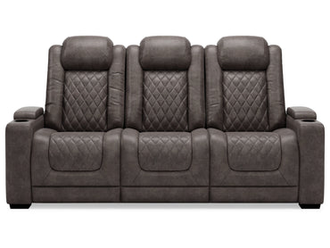 HyllMont Dual Power Reclining Sofa - Gray