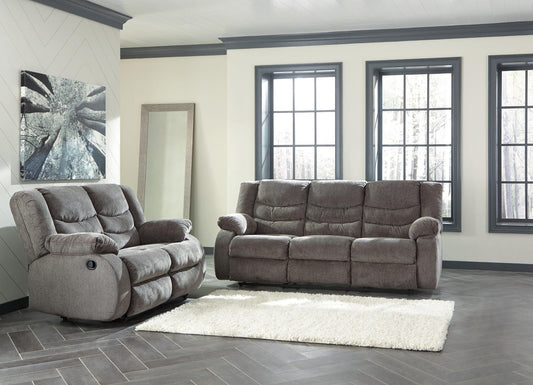 Tulen 2-Piece Reclining Sofa and Loveseat - Gray