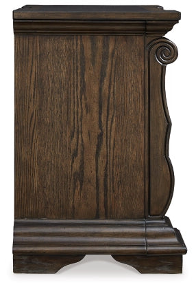 Savannah Upholstered Bed with Mirrored Dresser and Nightstand
