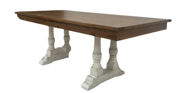 Rustic Double-Leg Dining Table