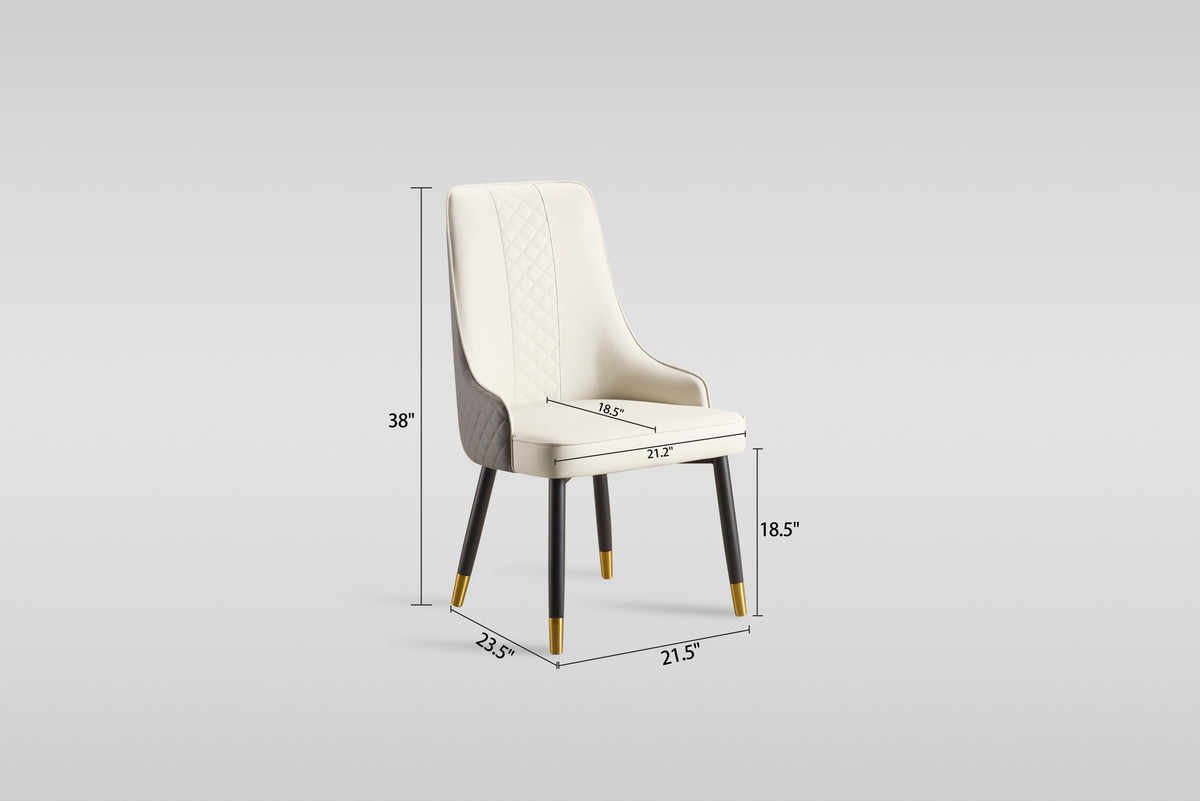 Toni Dining Chair (Beige/Grey)