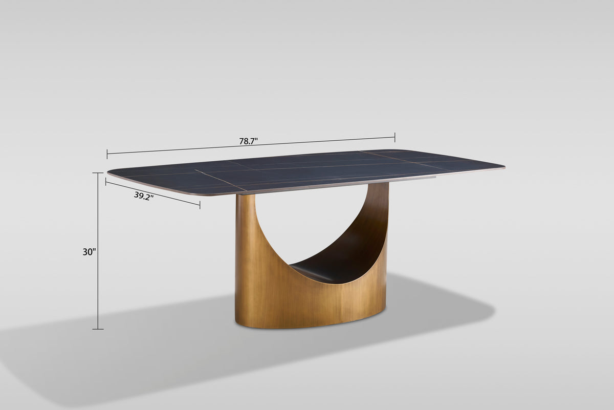 Roxy Dining Set (Black/Bronze)