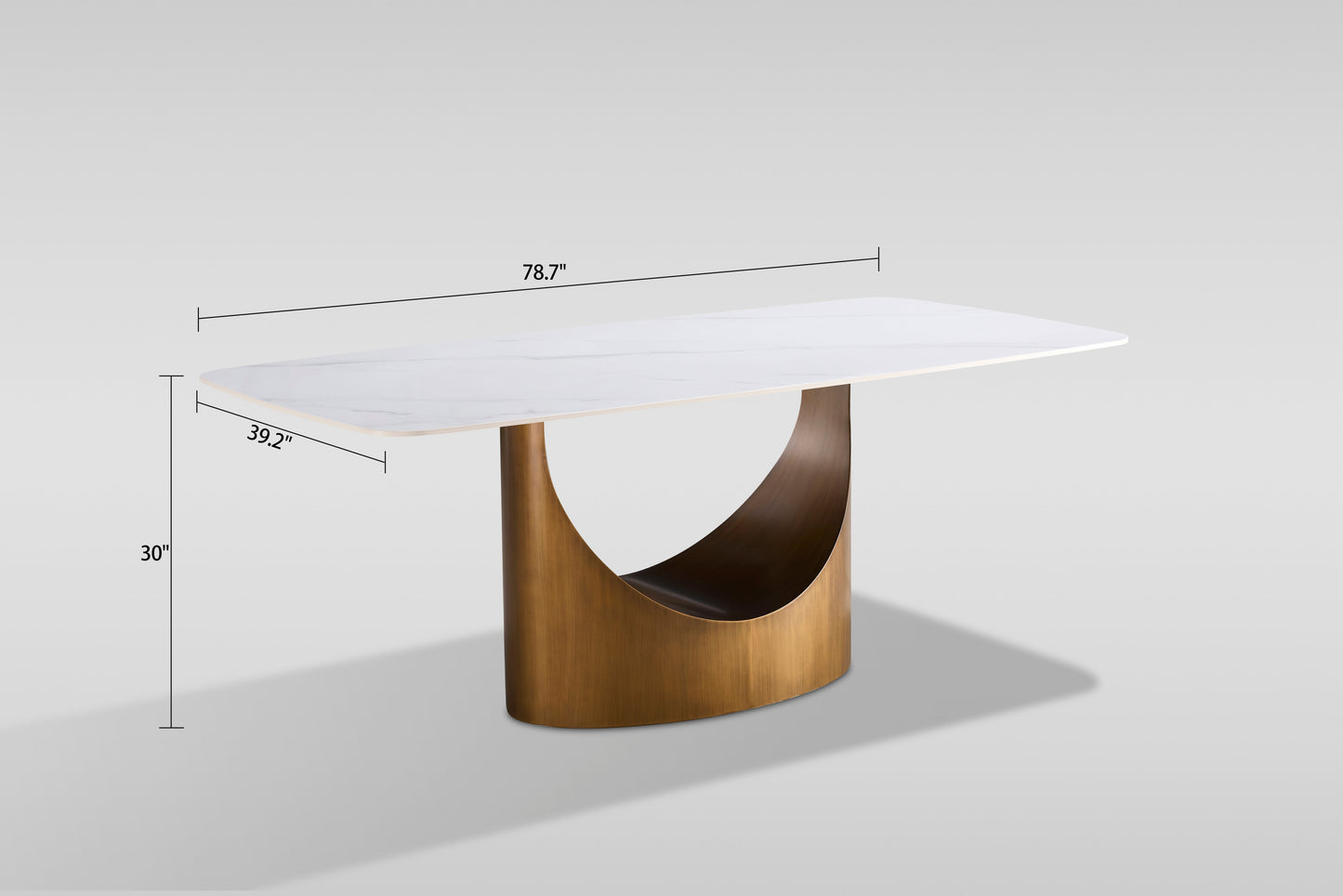 Roxy Dining Set (White/Bronze)