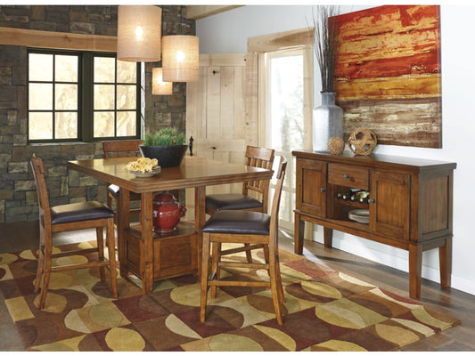 Ralene Counter Height Dining Table and 4 Barstools