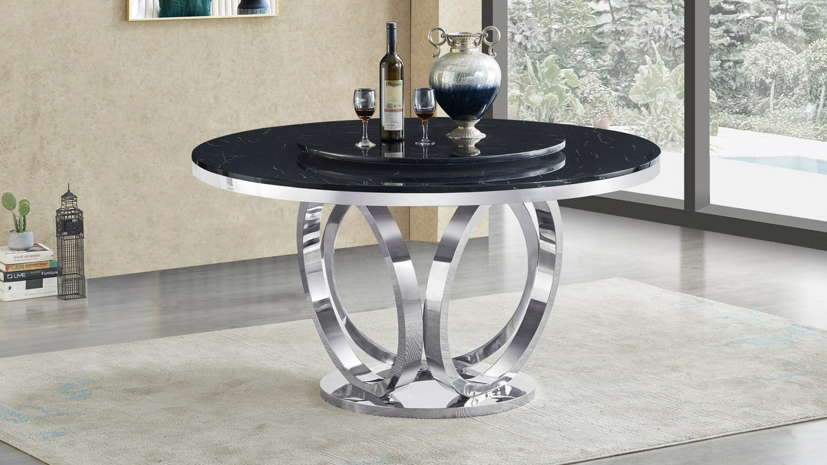 Maxi Dining Table (Black/Chrome)