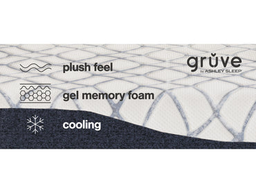 Ashley Sleep Gruve 12" Plush Memory Foam Mattress
