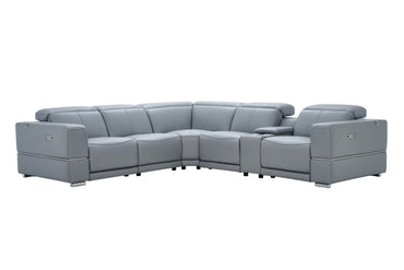 Franco II Reclining Sectional (Light Blue)