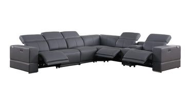 Franco Reclining Sectional 7-Piece (Dark Grey)