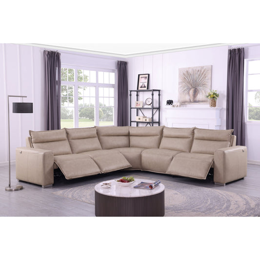 Sierra Reclining Sectional (Beige)