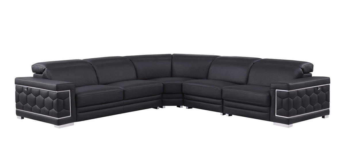 Favo Reclining Sectional (Black)