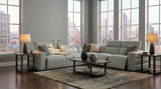 Holly Power Reclining Corner Sectional (Grey)