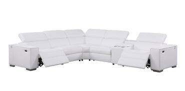 Picasso II Reclining Sectional 6-Piece (White)