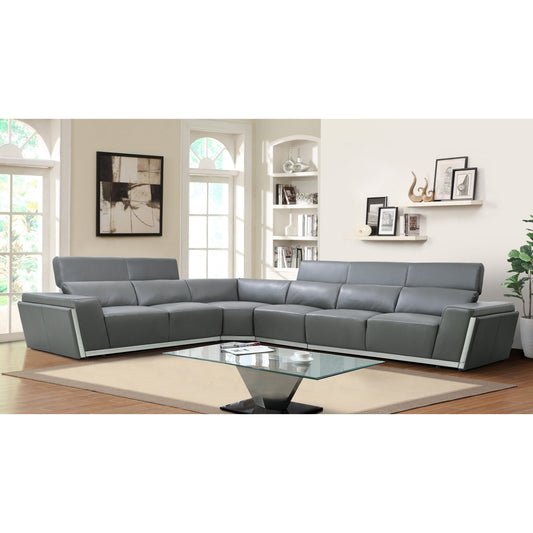 Domo Reclining Sectional (Dark Grey)