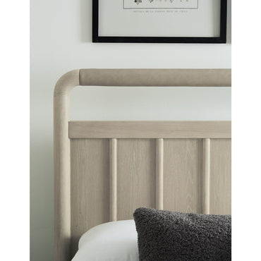 Camden Shiplap Oak Wood Platform Bed in Chai