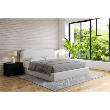 Elena Upholstered Bed in Vanilla Linen