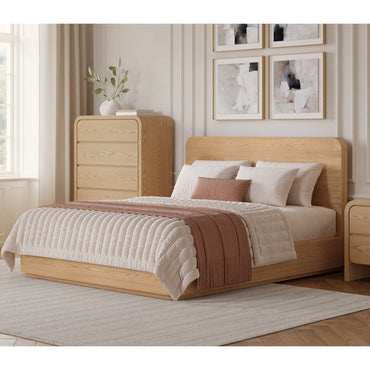 Elora Wood Bed-Timber