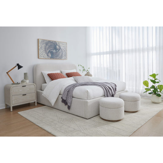 Off-White Upholstered Platform Bed in Ricotta Boucle (2026)