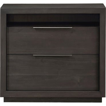 Oxford Two Drawer Nightstand in Basalt Grey