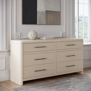 Wallen 6 Dwr Dresser- Wh Snd