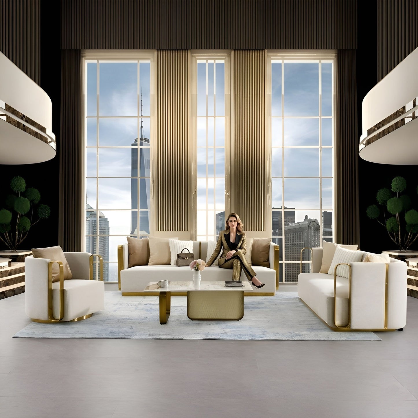Monte Carlo 2pc Luxury Sofa Set