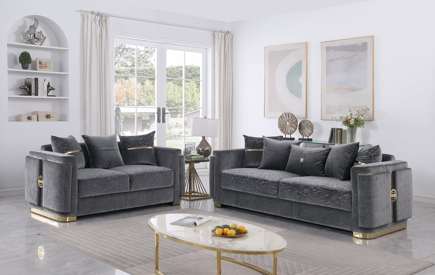 Capri (Grey) Living Room Set